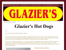 Tablet Screenshot of glazierhotdog.com